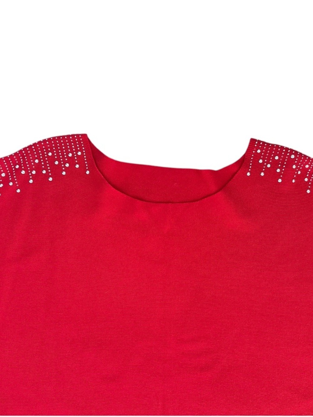 ❤️ Red Embellished Batwing Sweater | XL - Picture 9 of 13
